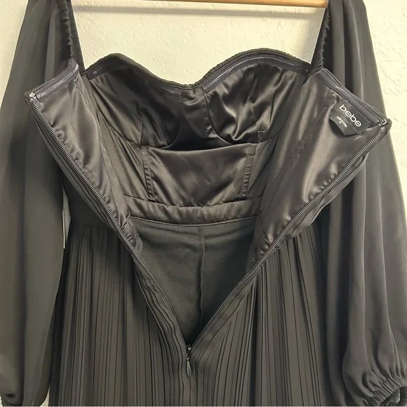 NWT Bebe Black Sweetheart Maxi Dress, Size XS - Picture 6 of 9